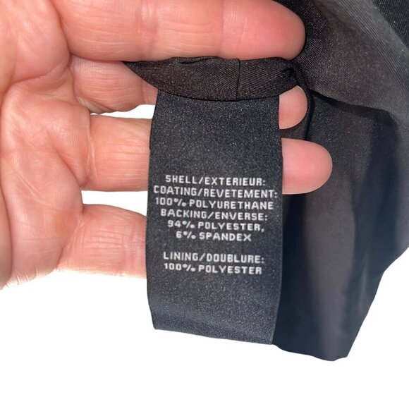 7 For All Mankind Womens Dress Size Large Black Faux Leather Belt Long Sleeve - Picture 7 of 8